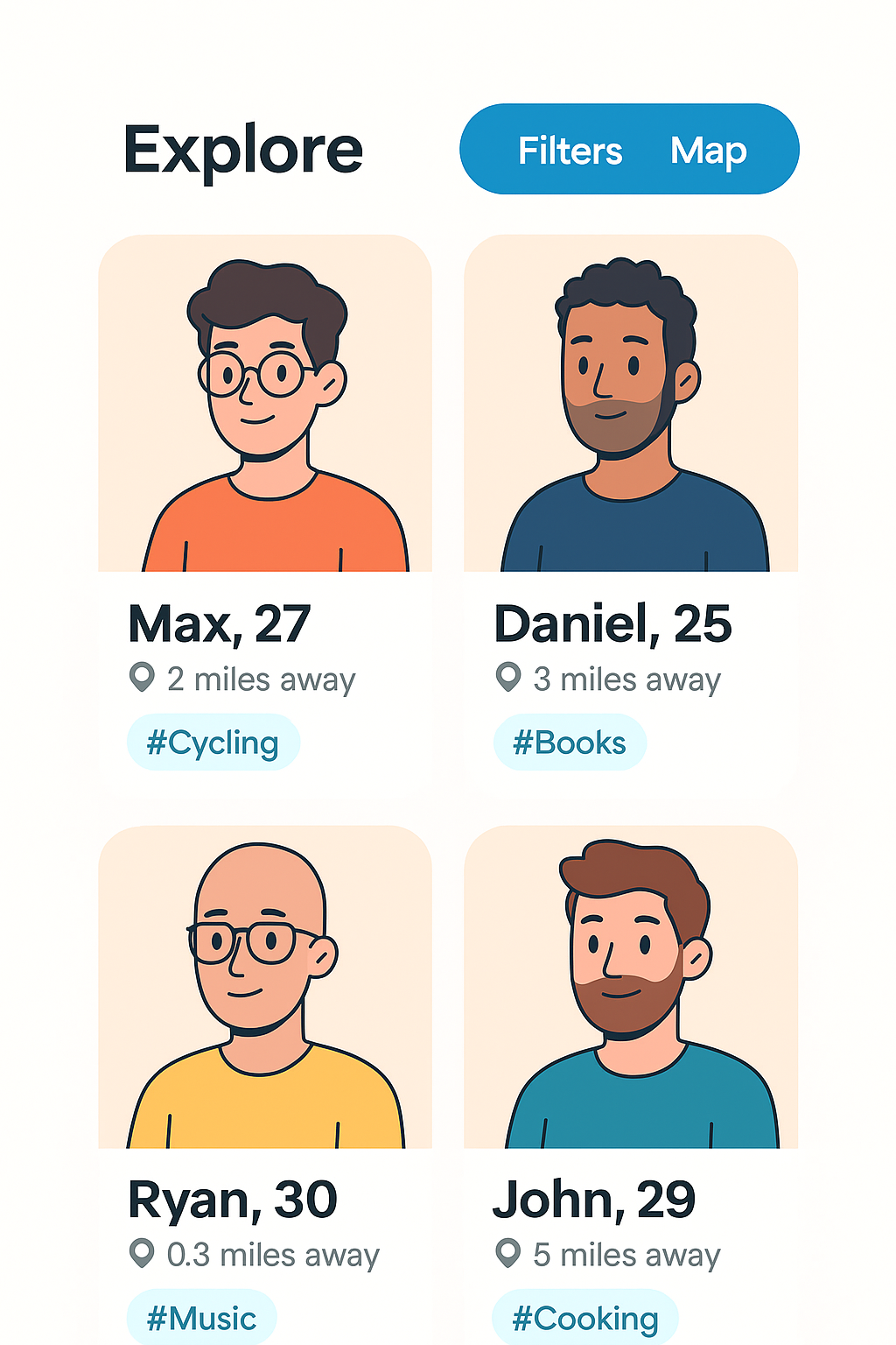Explore mockup